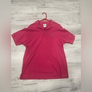 Mens Lacoste Pink Dress Shirt Size Medium
